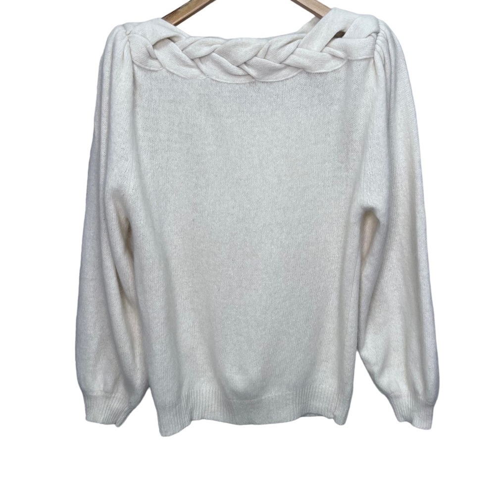 Vintage Andre Christian Cream Lambswool Sweater Size Small